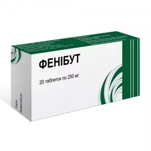 Фенибут таблетки 250мг №20- ціни у Житомир