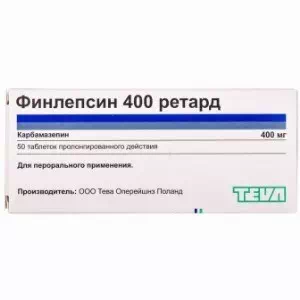 Финлепсин 400 ретард таблетки 400мг №50- цены в Днепре
