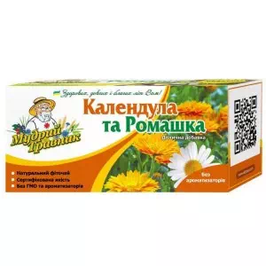 Фиточай Календула+ромашка Мудрый травник пак.1.5г N20- цены в Конотопе