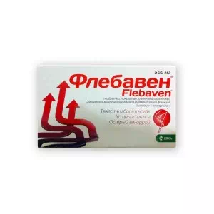 ФЛЕБАВЕН 500 таблетки, в/плів. обол. по 500 мг №60 (15х4)- ціни у Івано - Франківську