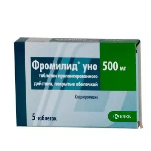 ФРОМІЛІД® УНО таблетки з модиф. вивіл. по 500 мг №5- ціни у Соледарі