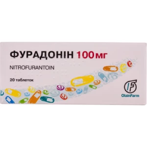 Фурадонин таблетки 100 мг №20- цены в Одессе