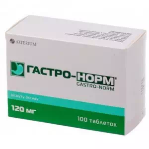 Гастро-норм таблетки 120мг №40 Киевмедпрепарат- цены в Покрове