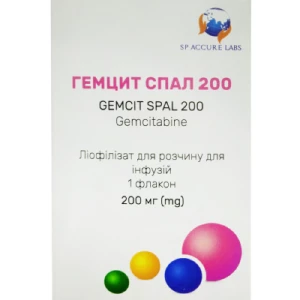 Гемцит Спал 200 ліофілізат для розчину для інфузій флакон 200 мг №1- ціни у Переяслав - Хмельницькому