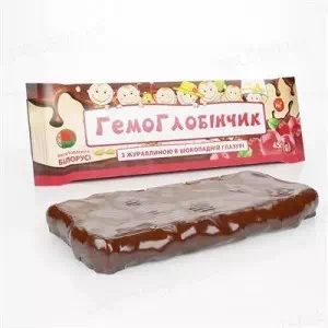 Гемоглобінчік з журавлиною в шоколад.глазурі 40г- ціни у Кам'янське