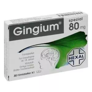 Гингиум таблетки покрытые пленочной оболочкой 80мг №30 блистер в упаковке- цены в Кривой Рог