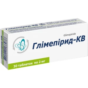 Глімепірид-КВ таблетки по 2 мг №30- ціни у Соснівці