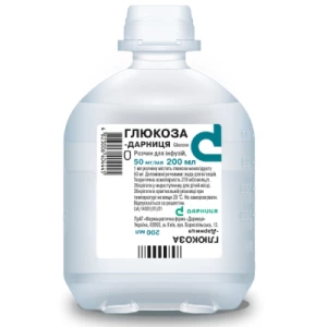 Глюкоза-Дарница раствор для инфузий 5% флакон 200мл- цены в Мелитополь