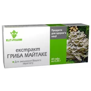 Гриба Шийтаке екстракт таблетки 0,25г №40 зміцнення імунної системи- ціни у Одесі