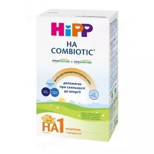 HIPP детская сухая гипоал.мол.смесь HA Combiotic 1начал.350г- цены в Шостке