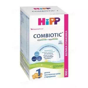 HIPP детская сухая мол.смесь Combiotic 1 начал.900г картон- цены в Соледаре
