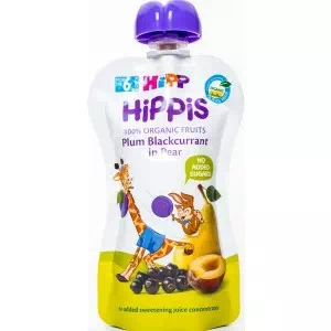 Фруктовое пюре HIPP HIPPIS груша слива смородина 100г- цены в Знаменке