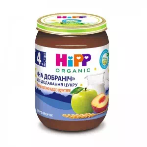 HIPP Каша манная молочная с фруктами Спокойной ночи 190г- цены в Покрове