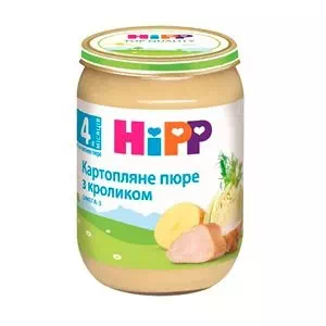HIPP Пюре Картофельное с кроликом 190г- цены в пгт. Новой Праге