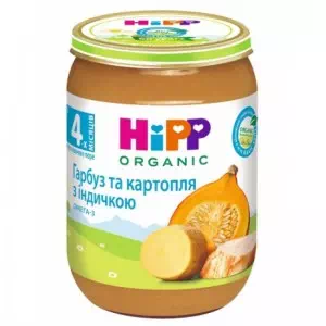 HIPP Пюре Тыква и картофель с индейкой 190г- цены в Днепре