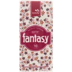 Платки бумажные Fantasy три слоя с ароматам цветы №10- цены в Пологах