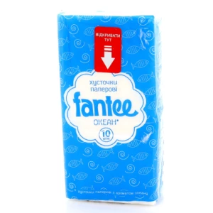 Хусточки паперові з ароматом океану fantee 10шт- ціни у Дніпрорудному