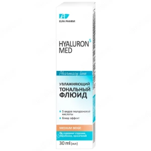 Відгуки про препарат Зволожуючий тональний флюїд Hyaluron5 MED medium beige 30 мл