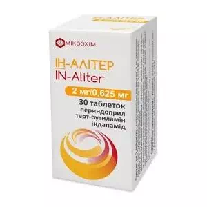 Аналоги та замінники препарату ІН-АЛІТЕР таблетки по 2 мг/0.625 мг №30 (10х3)