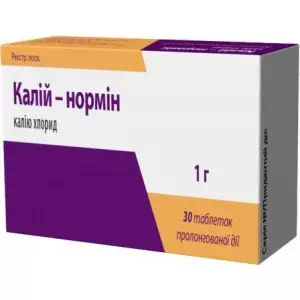 Калий-нормин таблетки пролонгированного действия 1г №30- цены в Знаменке