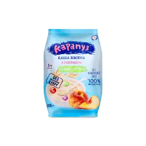Карапуз Каша б молочна вівсяна з персиком від 5мес.200г- ціни у Знам'янці