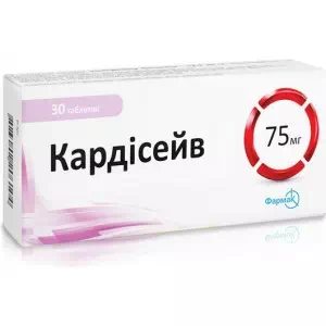 Інструкція до препарату Кардісейв таблетки 75 мг N30