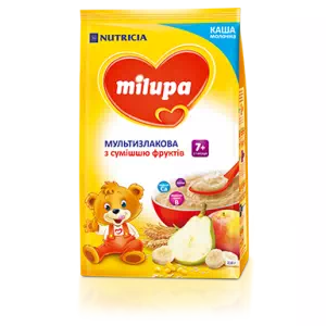 Каша Milupa мультизлаковая со смесью фруктов для детей от 7-и месяцев- цены в Каменское
