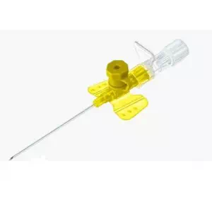 Катетер для внутривенного введения 24G Medicare с инъекционным клапаном 0,7х19 мм желтый- цены в Днепре