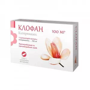 Клофан суппозитории вагинальные 100 мг №6- цены в Сосновке