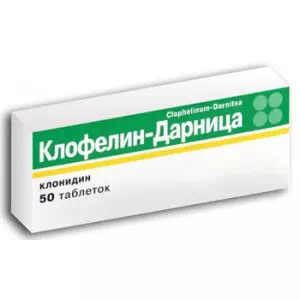 Інструкція до препарату Клофелін-Дарниця таблетки 0.00015г №50