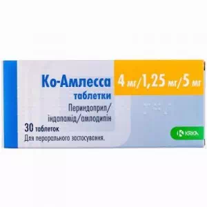 Инструкция к препарату КО-АМЛЕССА ТАБ. 4 1.25 5МГ #30