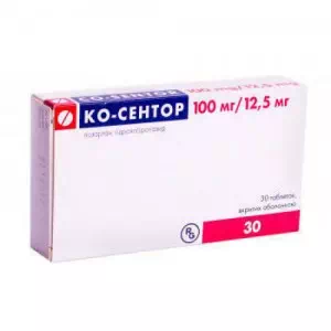 Ко-сентор таблетки 100 мг 12.5 мг блистер №30- цены в Кривой Рог