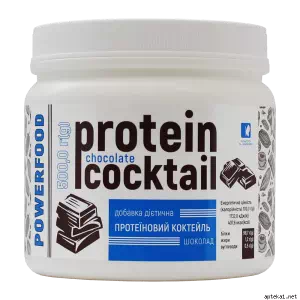 Коктейль протеїновий POWERFOOD шоколад банку 500г- ціни у Добропіллі