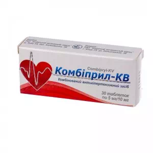 Комбиприл-КВ 10мг таблетки №30- цены в Кропивницкий
