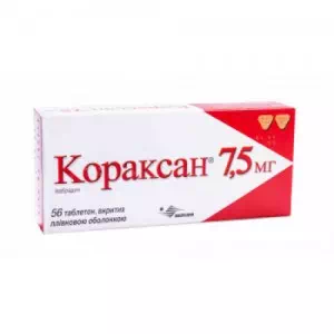Кораксан таблетки 7,5мг №56- цены в Южноукраинске