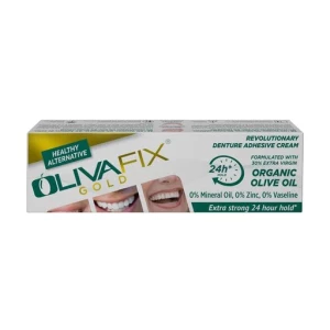 Крем для фіксації зубних протезів OlivaFix Gold з оливковою олією туба 40 г- ціни у Добропіллі