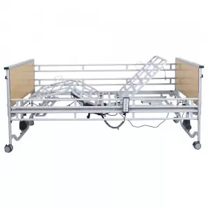 Кровать металлическая с электромотором Virna на колесах, с металлическими перилами, гусем, регулируемая высота 25-65см, металлический каркас (4секциы) арт.OSD-9520- цены в Днепре