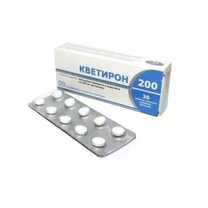 КВЕТИРОН 200 таблетки В/О 200МГ №30- ціни у Миколаїві