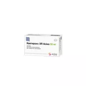 Кветирон XR Асіно таблетки прол./д. по 300 мг №60 (10х6)- ціни у Мирнограді