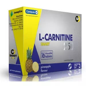 Л-карнитин 250 жевательные таблетки №16 ананас- цены в Одессе