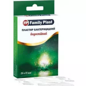 Лейкопластир Family plast бакт. 25х72мм полім. N20- ціни у Києві