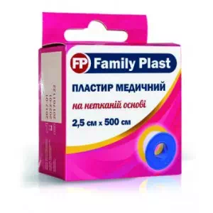 Лейкопластырь FP Family Plast на нетк.осн.2.5смх500см- цены в Знаменке