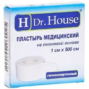 Лейкопластирь H Dr.House 1х500 тк.осн.к уп- ціни у Дніпрі