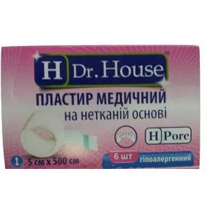 Пластир медичний H Dr.House на нетканевій основі 5х500 см- ціни у Снятині