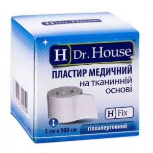 Лейкопластырь H Dr.House 5х500 тк.осн.к уп- цены в Першотравенске
