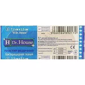 Лейкопластир H.Dr.House бактеріц.ткан. осн. 7.2см х 2.5см N1- ціни у Крижанівці