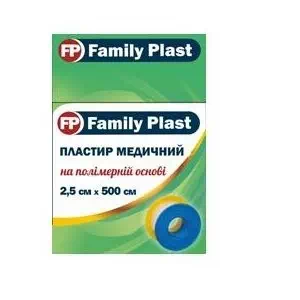 Лейкопластир Family plast мед. 2.5смх500см полім.- ціни у Дніпрі