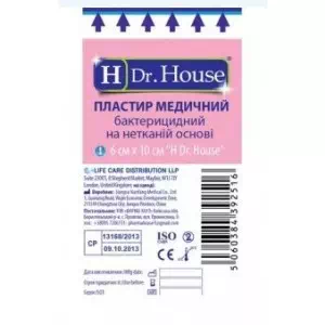 Л пласт.мед.бакт.H.Dr.House 6х10см не ткан.- цены в Павлограде