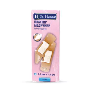 Л пласт.мед.бакт.H.Dr.House 7.2х1.9см ткан.№10- ціни у Мирнограді