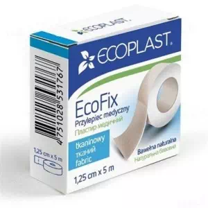 Пластир медичний Ecoplast EcoFix (ЕкоФікс) на тканій основі 1,25 см х 5 м, папер. упак.- ціни у Запоріжжі